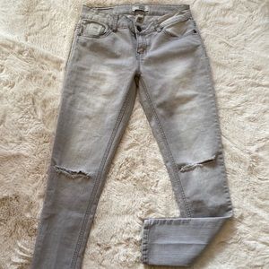 Harmony and Havoc grey wash distressed jeans